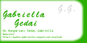 gabriella gedai business card